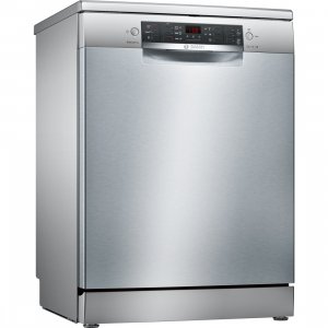 Lavavajillas Bosch SMS46KI01E, Serie 4, 60 cm, 13 servicios, 3ª bandeja, clase E, 94 kWh año, 46dB, 6 programas, AquaStop, acero antihuellas