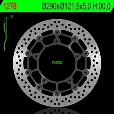 Disco de freno NG 1278 Ø290 x Ø121.5 x 5 1278