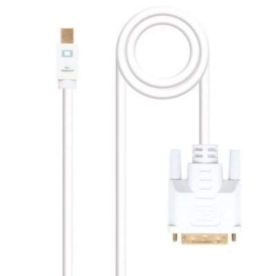 CABLE MINI DISPLAYPORT A DVI NANOCABLE 10.15.4202 - MINI DISPLAYPORT/MACHO - DVI/MACHO - 2M - BLANCO