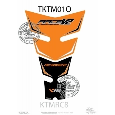 Protector de depósito Motografix KTM V2 Naranja TKTM01O