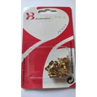 Terminales Faston Macho 4,8mm sin aislar (Blister de 20 terminales)