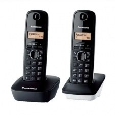 Teléfono Inalámbrico Panasonic KX-TG1612SP1/ Pack DUO/ Negro