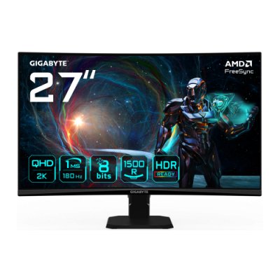 GIGABYTE GS27QCA 68,6cm 27Zoll VA Monitor 2??560x1440 1?80Hz 250cd/m2 HDMI 2.1 x2 Display port 1.4 x1