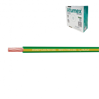 Cablecillo h07z1-k(as) 6,0 mm² amarillo/verde euro/m