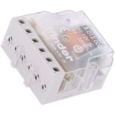 Telerruptor 12Vac 10A Ctos. NC + NA Biestable FINDER
