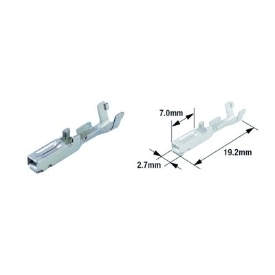 Bolsa de 50 Terminales de cable hembra TOURMAX tipo 070 (FRY) ETP-73