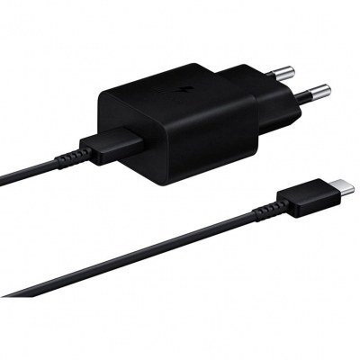 Cargador samsung ep - t1510 usb tipo c negro + cable usb tipo c 15w