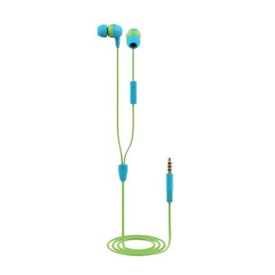 Trust Auriculares Infantiles Buddi - Limitacion de Volumen 85db - Microfono Integrado - Jack 3.5mm - Color Azul/Verde