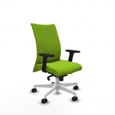 Piqueras y Crespo Albacete confidente sincro similpiel pistacho brazos 2D base blanca ruedas 65 mm nailon