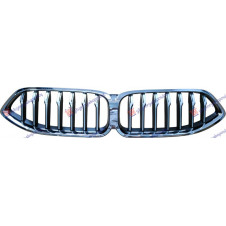 GRILLE (SILVER-CHROME/BLACK) (W/O CAMERA HOLE)