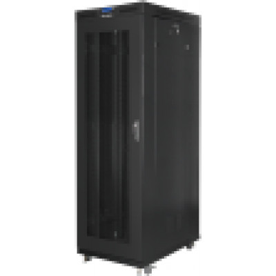 ARMARIO LANBERG RACK 19 27U 800X1200 PUERTA MESH CON LCD FLAT PACK NEGRO