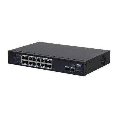 SWITCH CCTV DAHUA PFS3218-16GT-135 16 PUERTOS GIGABIT 2SFP 135W