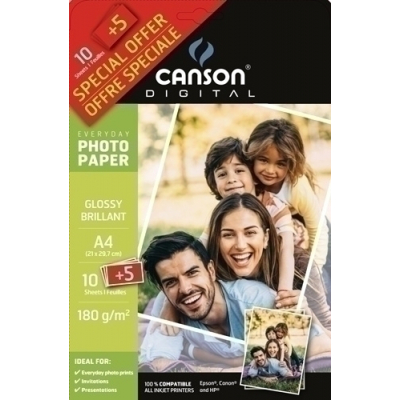 P.INKJET CANSON FOTO A4 180g 10+5h GLOS.