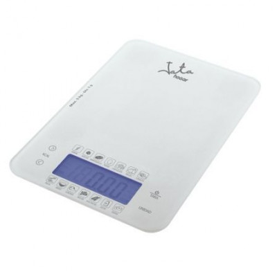 BÁSCULA DE COCINA DIETÉTICA JATA 762 - HASTA 5KG - PRECISIÓN 1G - FUNCIÓN TARA - ANALIZA CALORIAS/HIDRATOS DE CARBONO DE 14 ALIMENTOS