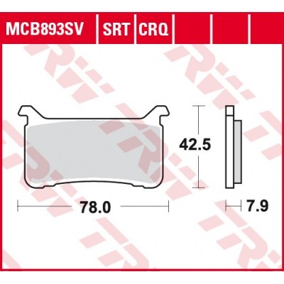 Pastillas de freno delanteras sinterizadas serie SRT TRW MCB893SRT