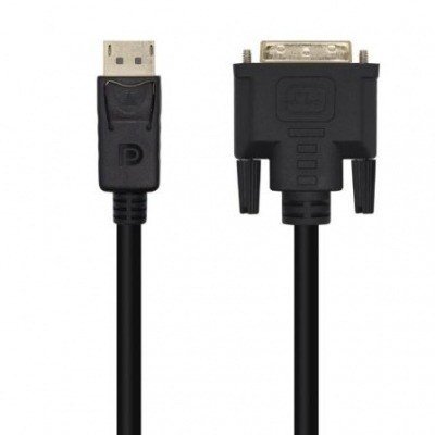 Cable Conversor Aisens A125-0463/ Displayport Macho - DVI Macho/ 3m/ Negro