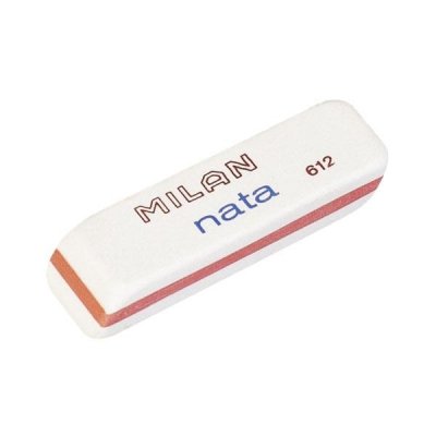 Goma de Borrar Milan CPM612/ 12 unidades/ Blanca