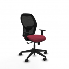 Piqueras y Crespo Aloc?n sincro malla negra bali granate brazos 1D base piramidal ruedas nailon 65mm