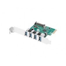 Tarjeta pci express lanberg x1 a 4x usb tipo a 3.1 gen1 low profile