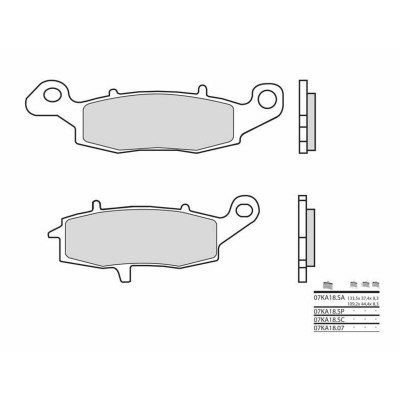 Pastillas de freno sinterizadas Brembo 07KA18SP 07KA18SP