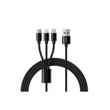 Veger VG-V303 Cable USB-A a USB-C Lightning y Micro-USB