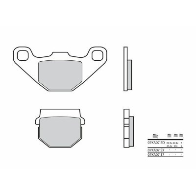 Pastillas de freno orgánicas Brembo 07KA0717 07KA0717