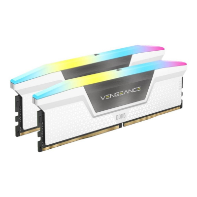 Memoria ram ddr5 64gb 2x32gb corsair vengeance rgb white - 6400 mhz - pc5 - 51200 - cl32 - 1.4v