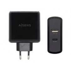 Cargador Pared Aisens 57w 2xusb Negro