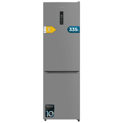 Cecotec Bolero CoolMarket Combi 335 Grey E Frigorifico Combi - Capacidad 335L - Luz LED - Compresor Inverter - Congelacion Ultrarapida - Silencioso - Frio Envolvente - Clase E - 195.3x59.5cm - Color G