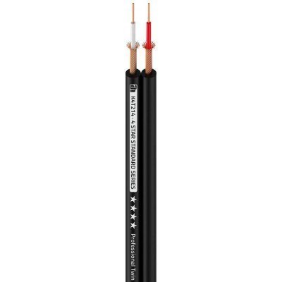 Cable Audio Paralelo 2x0,14mm CU NEGRO ADAM (100m)