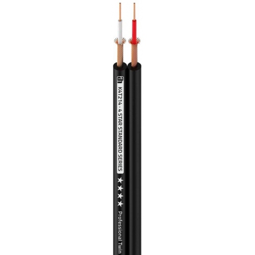 Cable Audio Paralelo 2x0,14mm CU NEGRO ADAM (100m)
