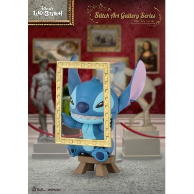 Figura beast kingdom mini egg attack disney art gallery stitch sonrisa