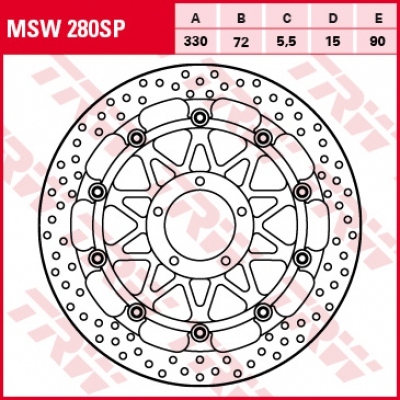 Discos de freno SP Race de alto rendimiento TRW MSW280SP