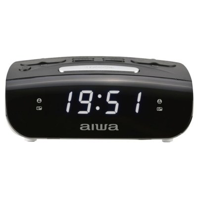 RADIO RELOJ DESPERTADOR AIWA CR-15BK DOBLE ALARMA FM