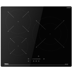 Placa de inducción Teka IBC63BF110, 3 Zonas, 7400W, 9 Potencias, Ref: 112520053, Control Slider, negro