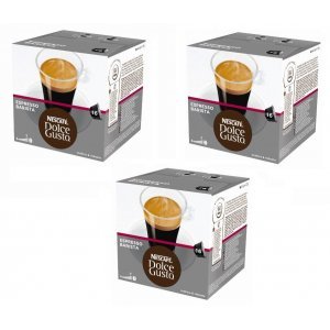 Pack de 3 cajas Dolce Gusto ESPRESSO BARISTA, 16 unidades por caja, 48 cápsulas en total