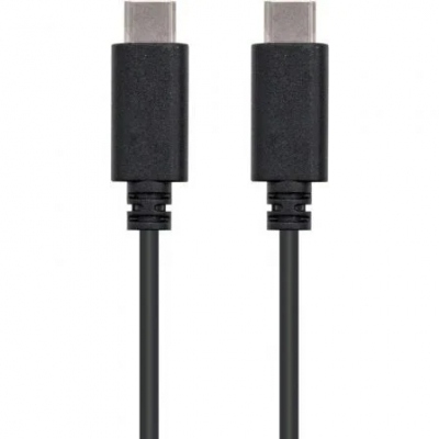 Cable USB Tipo-C Nanocable 10.01.2300/ USB Tipo-C Macho - USB Tipo-C Macho/ 50cm/ Negro