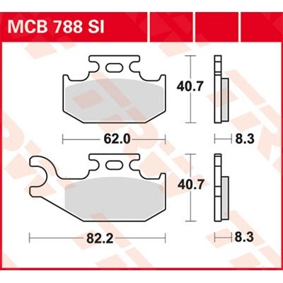 Pastillas de freno sinterizadas offroad serie SI TRW MCB788SI