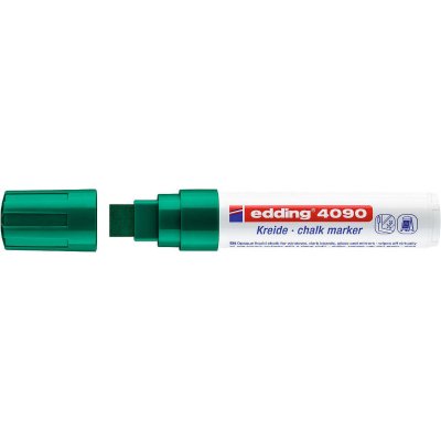 Edding 4090 Rotulador de Tiza Liquida - Punta Biselada - Trazo entre 4 y 15mm - Olor Neutro - Color Verde