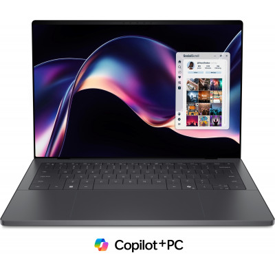 XPS 14 DA14260 Copilot+ PC Intel Core Ultra X7 358H Portátil 35,6 cm (14) Pantalla táctil 2.8K 32 GB LPDDR5x-SDRAM 1 TB SSD Wi-Fi 7 (802.11be) Windows 11 Pro Grafito Español