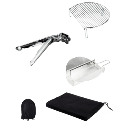 Set de accesorios Cecotec DragonPack 4600 L - Pinzas y Guantes | Cubierta protectora | Canasta carbón | Recolector ceniza