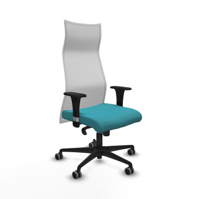 Albacete malla XL sincro malla blanca bali turquesa brazos 1D base nailon ruedas 65mm engomadas