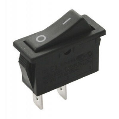Interruptor Basculante Unipolar ON-OFF 16A NEGRO