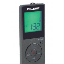 Radio portátil de bolsillo Elbe RF-95, digital, AM, FM, deportiva, negro