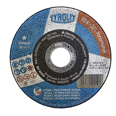 Disco corte plano 41c ø115x1,6x22,23 a46q-bfb