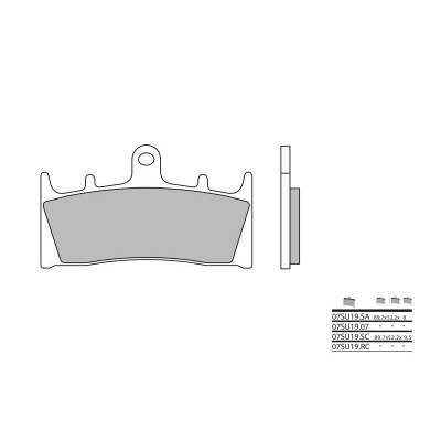 Pastillas de freno sinterizadas de competición Brembo 07SU19RC 07SU19RC