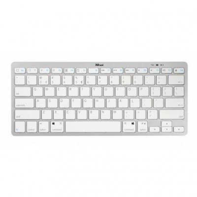 Teclado Compacto Inalámbrico por Bluetooth Trust Nado/ Blanco