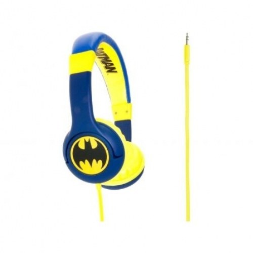 Auriculares Infantiles OTL Batman Bat Signal/ Jack 3.5/ Azules y Amarillos