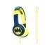 Auriculares Infantiles Otl Batman Bat Signal/ Jack 3.5/ Azules Y Amarillos