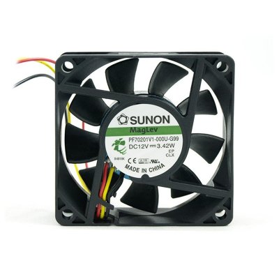 VENTILADOR 12Vdc 70x70x20mm 3,42W 3 Cables VAPO Sunon